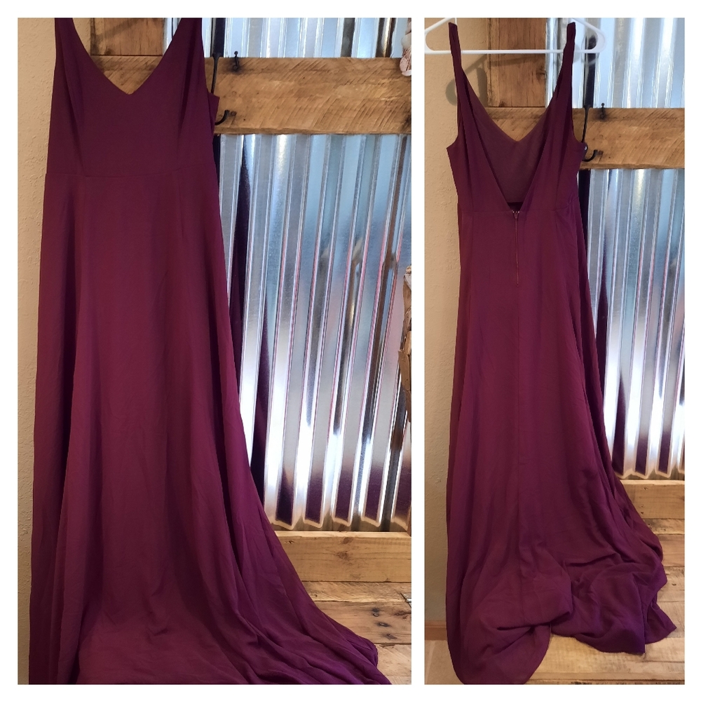Show Me Your MuMu Plum Maxi Slip Dress